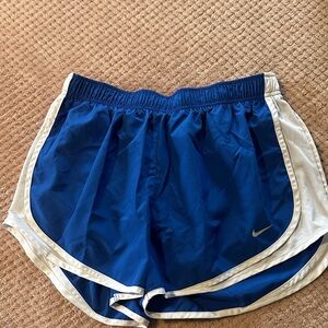 Nike DRI-FIT Women's Athletic Shorts in Blue and White